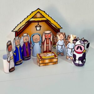 KIT PRESÉPIO DE MESA 3D - COLORIDO