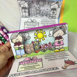 CARTÃO JARDIM 3D - DIA INTERNACIONAL DA MULHER