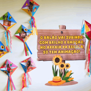 BALÃOZINHO JUNINO + PLACA DECORATIVA